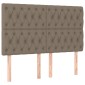 vidaXL Κρεβάτι Boxspring με Στρώμα Taupe 140x200 εκ. Υφασμάτινο