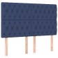 vidaXL Κρεβάτι Boxspring με Στρώμα Μπλε 140x200 εκ. Υφασμάτινο