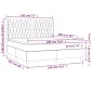 vidaXL Κρεβάτι Boxspring με Στρώμα Σκούρο Γκρι 180x200 εκ Υφασμάτιν