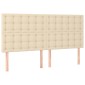 vidaXL Κρεβάτι Boxspring με Στρώμα Κρεμ 160x200 εκ. Υφασμάτινο