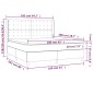 vidaXL Κρεβάτι Boxspring με Στρώμα Κρεμ 160x200 εκ. Υφασμάτινο