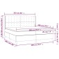 vidaXL Κρεβάτι Boxspring με Στρώμα Μαύρο 200x200 εκ. Υφασμάτινο