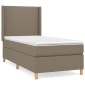vidaXL Κρεβάτι Boxspring με Στρώμα Taupe 80x200 εκ. Υφασμάτινο