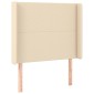 vidaXL Κρεβάτι Boxspring με Στρώμα Κρεμ 90x190 εκ.Υφασμάτινο