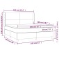 vidaXL Κρεβάτι Boxspring με Στρώμα Σκούρο Καφέ 160x200 εκ Υφασμάτινο