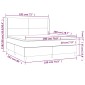 vidaXL Κρεβάτι Boxspring με Στρώμα Σκούρο Καφέ 180x200 εκ Υφασμάτινο
