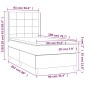 vidaXL Κρεβάτι Boxspring με Στρώμα Σκούρο Γκρι 90x200 εκ. Υφασμάτινο