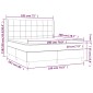vidaXL Κρεβάτι Boxspring με Στρώμα Μπλε 180x200 εκ. Υφασμάτινο