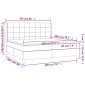 vidaXL Κρεβάτι Boxspring με Στρώμα Μπλε 200x200 εκ. Υφασμάτινο