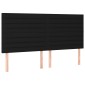 vidaXL Κρεβάτι Boxspring με Στρώμα Μαύρο 160x200 εκ. Υφασμάτινο