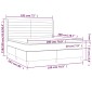 vidaXL Κρεβάτι Boxspring με Στρώμα Μπλε 180x200 εκ. Υφασμάτινο