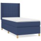vidaXL Κρεβάτι Boxspring με Στρώμα Μπλε 80x200 εκ. Υφασμάτινο