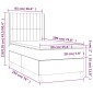 vidaXL Κρεβάτι Boxspring με Στρώμα Μπλε 90x190 εκ.Υφασμάτινο
