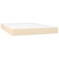 vidaXL Κρεβάτι Boxspring με Στρώμα Κρεμ 140x190 εκ. Υφασμάτινο