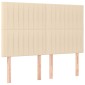 vidaXL Κρεβάτι Boxspring με Στρώμα Κρεμ 140x190 εκ. Υφασμάτινο