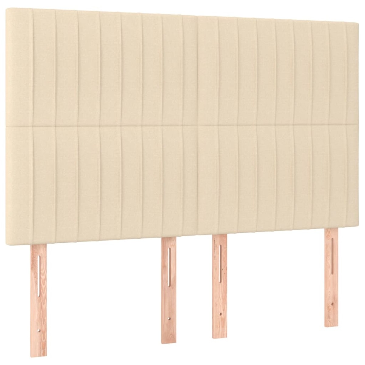 vidaXL Κρεβάτι Boxspring με Στρώμα Κρεμ 140x200 εκ. Υφασμάτινο
