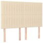 vidaXL Κρεβάτι Boxspring με Στρώμα Κρεμ 140x200 εκ. Υφασμάτινο
