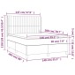 vidaXL Κρεβάτι Boxspring με Στρώμα Κρεμ 140x200 εκ. Υφασμάτινο