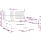 vidaXL Κρεβάτι Boxspring με Στρώμα Μπλε 200x200 εκ. Υφασμάτινο