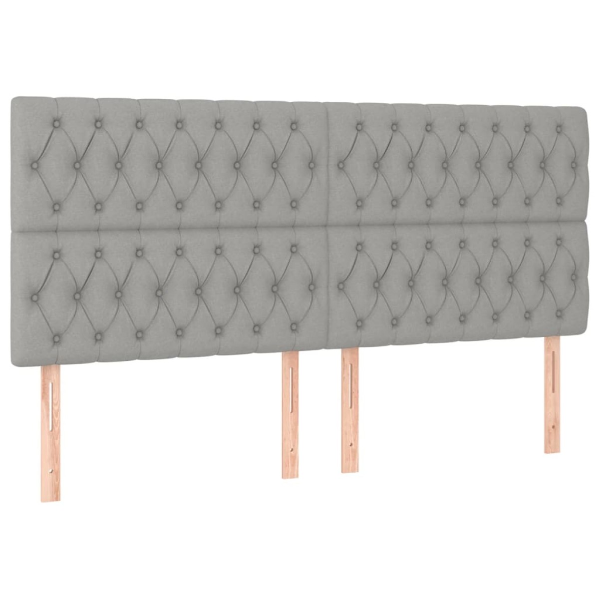 vidaXL Κρεβάτι Boxspring με Στρώμα Ανοιχτό Γκρι 200x200 εκ. Υφασμάτινο