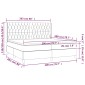 vidaXL Κρεβάτι Boxspring με Στρώμα Ανοιχτό Γκρι 200x200 εκ. Υφασμάτινο