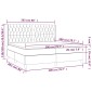 vidaXL Κρεβάτι Boxspring με Στρώμα Σκούρο Καφέ 200x200 εκ. Υφασμάτινο