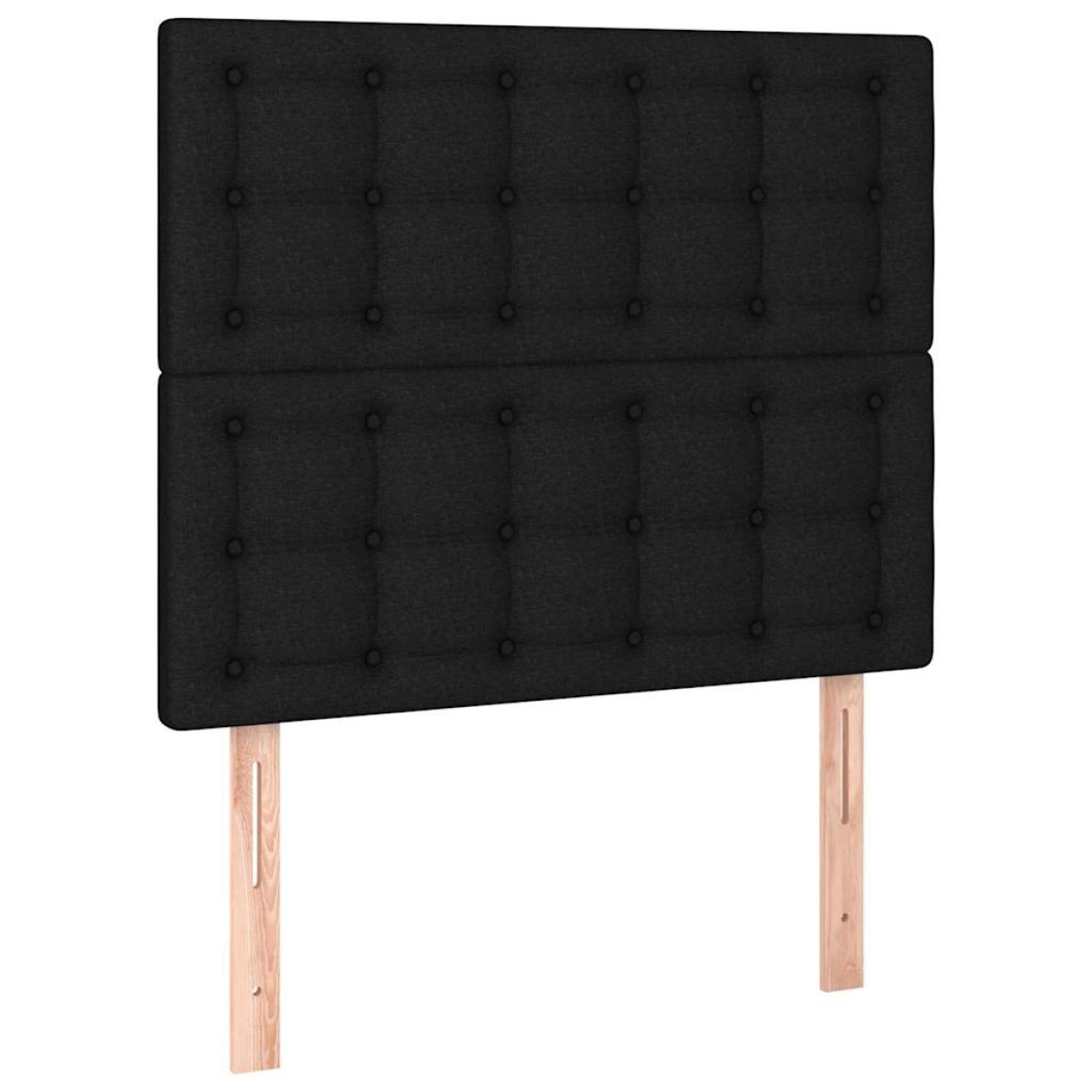 vidaXL Κρεβάτι Boxspring με Στρώμα Μαύρο 80 x 200 εκ. Υφασμάτινο