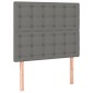 vidaXL Κρεβάτι Boxspring με Στρώμα Σκούρο Γκρι 90x190 εκ. Υφασμάτινο