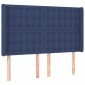 vidaXL Κρεβάτι Boxspring με Στρώμα Μπλε 140x190 εκ. Υφασμάτινο