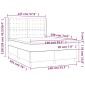 vidaXL Κρεβάτι Boxspring με Στρώμα Μπλε 140x190 εκ. Υφασμάτινο