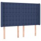 vidaXL Κρεβάτι Boxspring με Στρώμα Μπλε 140x200 εκ. Υφασμάτινο