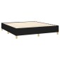 vidaXL Κρεβάτι Boxspring με Στρώμα Μαύρο 160x200 εκ. Υφασμάτινο