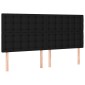 vidaXL Κρεβάτι Boxspring με Στρώμα Μαύρο 160x200 εκ. Υφασμάτινο