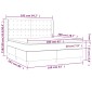 vidaXL Κρεβάτι Boxspring με Στρώμα Μαύρο 160x200 εκ. Υφασμάτινο