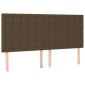 vidaXL Κρεβάτι Boxspring με Στρώμα Σκούρο Καφέ 160x200 εκ Υφασμάτινο