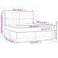 vidaXL Κρεβάτι Boxspring με Στρώμα Σκούρο Καφέ 160x200 εκ Υφασμάτινο