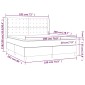 vidaXL Κρεβάτι Boxspring με Στρώμα Σκούρο Καφέ 180x200 εκ Υφασμάτινο