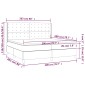 vidaXL Κρεβάτι Boxspring με Στρώμα Μαύρο 200x200 εκ. Υφασμάτινο
