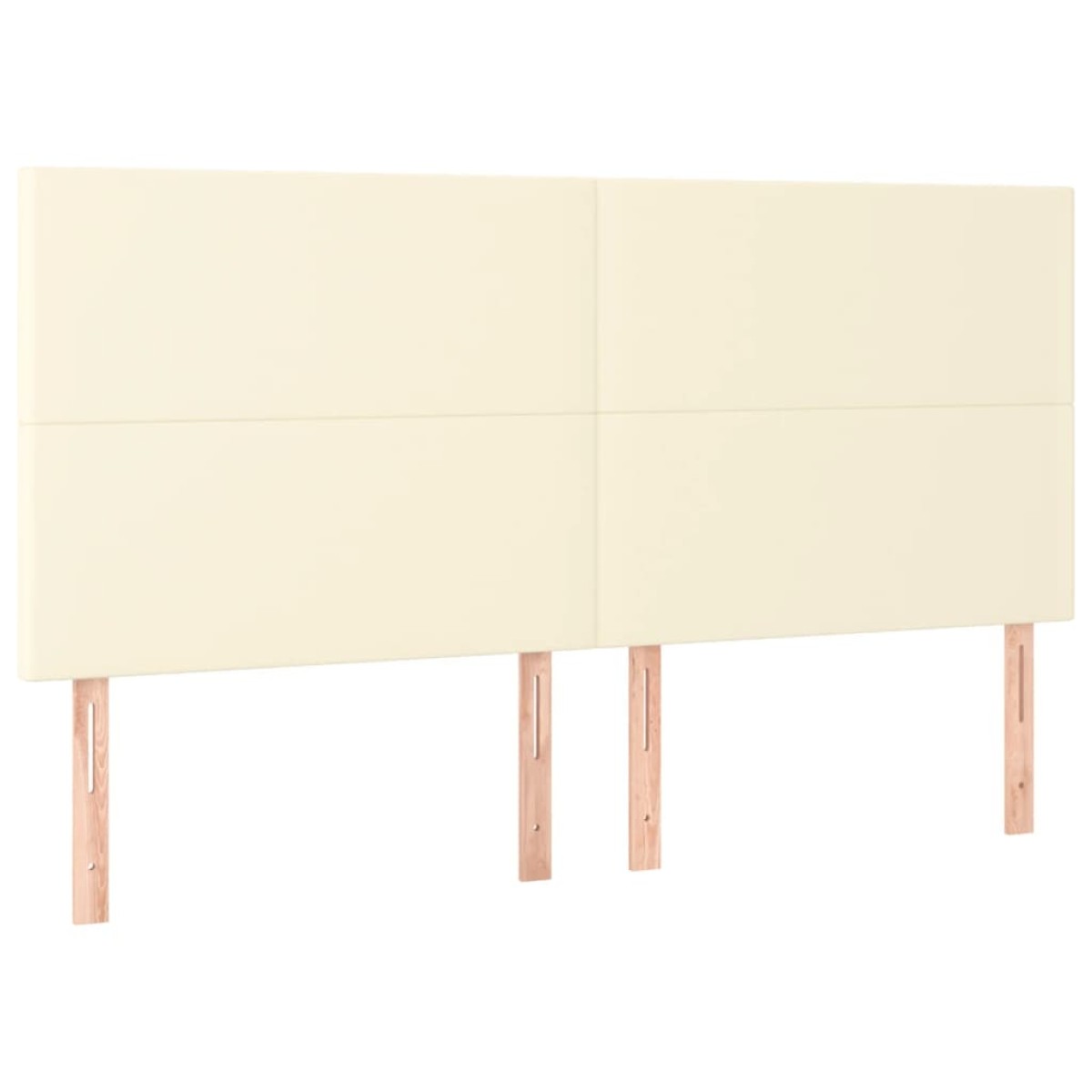 vidaXL Κρεβάτι Boxspring με Στρώμα Κρεμ 200x200 εκ. Συνθετικό Δέρμα