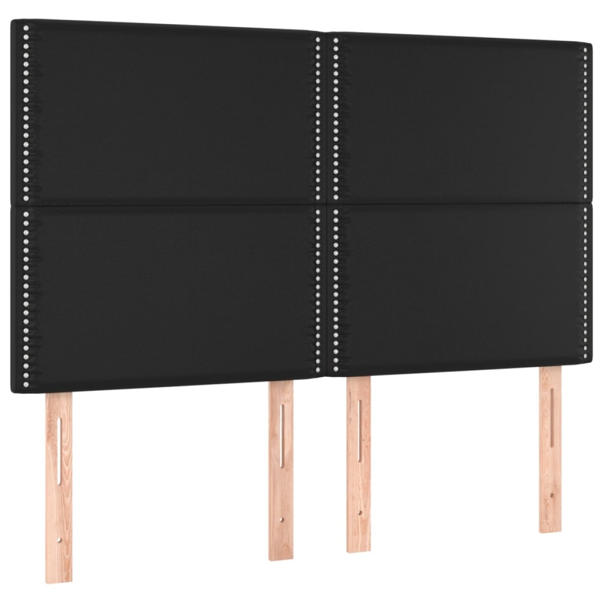 vidaXL Κρεβάτι Boxspring με Στρώμα Μαύρο 140x200εκ.από Συνθετικό Δέρμα