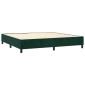 vidaXL Κρεβάτι Boxspring με Στρώμα Σκούρο Πράσινο 200x200εκ. Βελούδινο