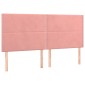vidaXL Κρεβάτι Boxspring με Στρώμα Ροζ 80 x 200 εκ. Βελούδινο