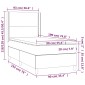 vidaXL Κρεβάτι Boxspring με Στρώμα Ροζ 90x190 εκ. Βελούδινο