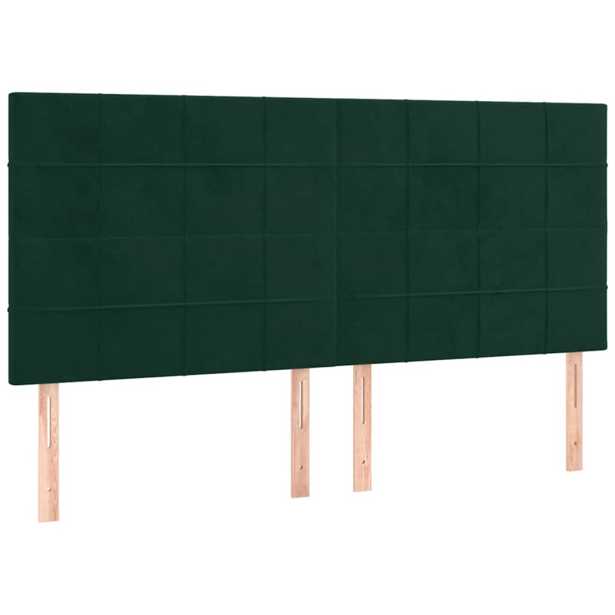 vidaXL Κρεβάτι Boxspring με Στρώμα Σκούρο Πράσινο 180x200εκ. Βελούδινο