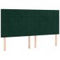 vidaXL Κρεβάτι Boxspring με Στρώμα Σκούρο Πράσινο 180x200εκ. Βελούδινο