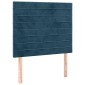 vidaXL Κρεβάτι Boxspring με Στρώμα Σκούρο Μπλε 90x190 εκ. Βελούδινο