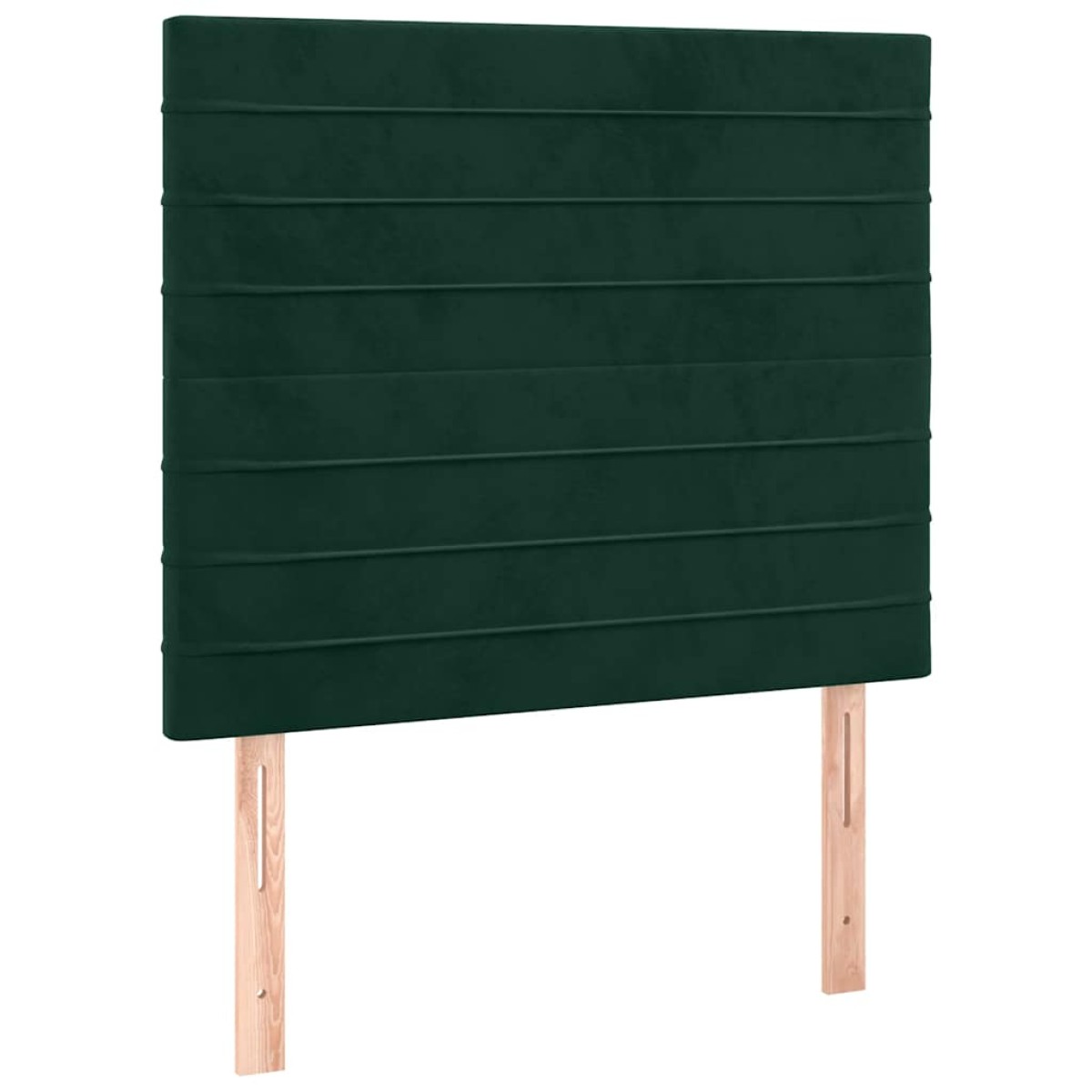 vidaXL Κρεβάτι Boxspring με Στρώμα Σκούρο Πράσινο 90x200 εκ. Βελούδινο