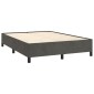 vidaXL Κρεβάτι Boxspring με Στρώμα Σκούρο Γκρι 140x200 εκ. Βελούδινο