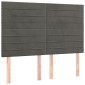 vidaXL Κρεβάτι Boxspring με Στρώμα Σκούρο Γκρι 140x200 εκ. Βελούδινο