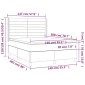 vidaXL Κρεβάτι Boxspring με Στρώμα Σκούρο Γκρι 140x200 εκ. Βελούδινο